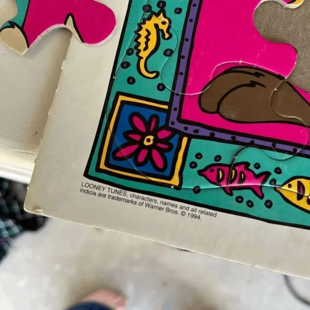 VTG 1994 Looney Tunes Frame Tray Puzzle Bugs Bunny Daffy Wile E. Coyote